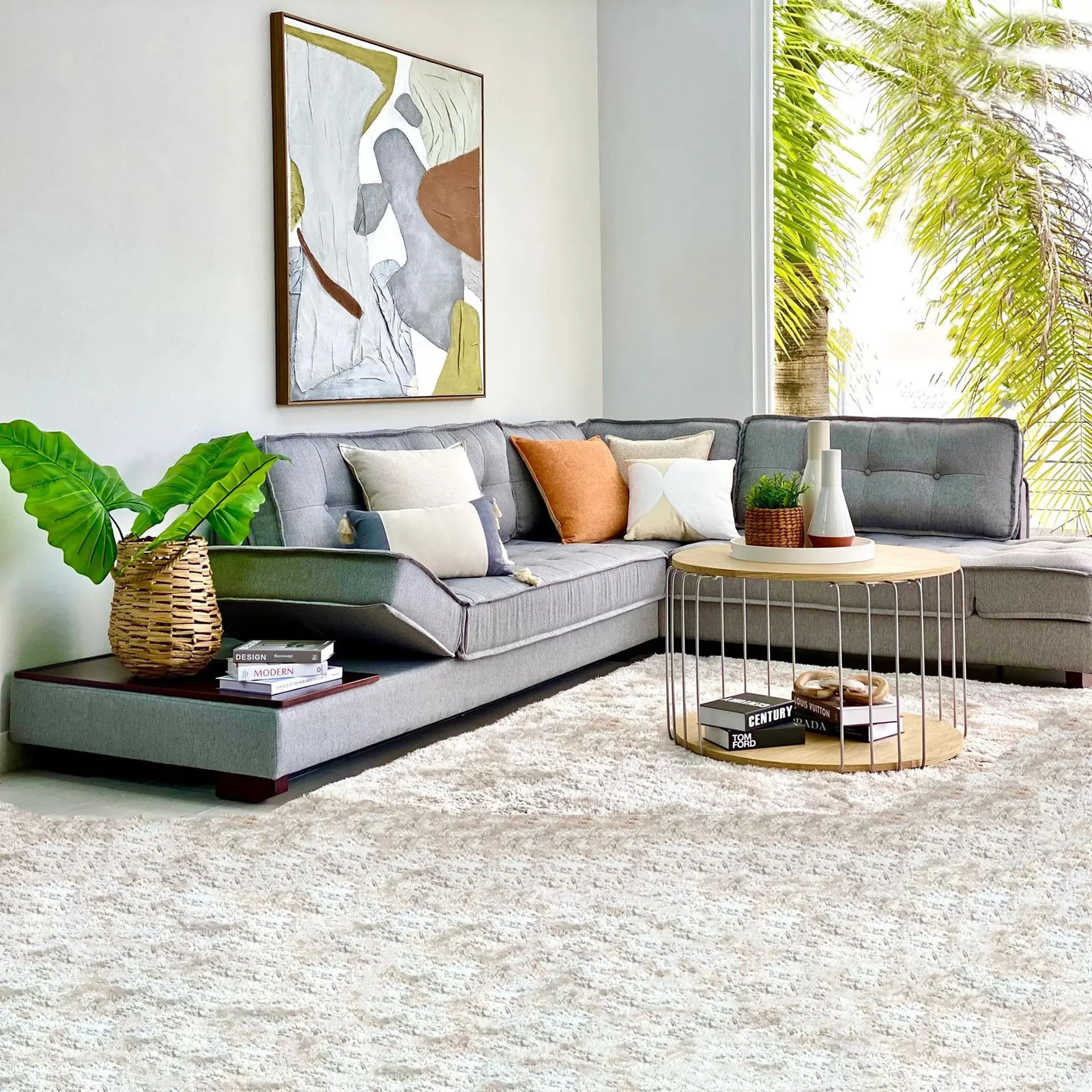 Vivid Gray Corner Sofa