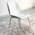 Clara Dining Table Lacquer White Top Stainless Steel Legs Set