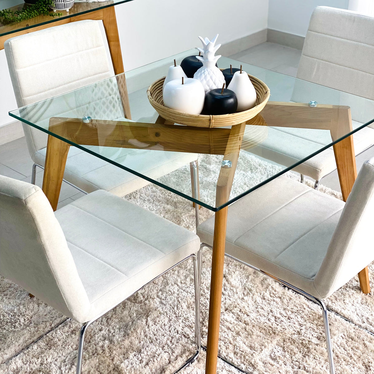 Nova Square Ash Wood Dining Table Legs Set