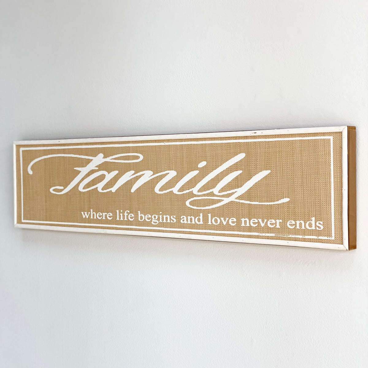 "Family" Wooden Rectangle Wall Art