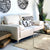 Cecile Ivory Fabric Love Seat