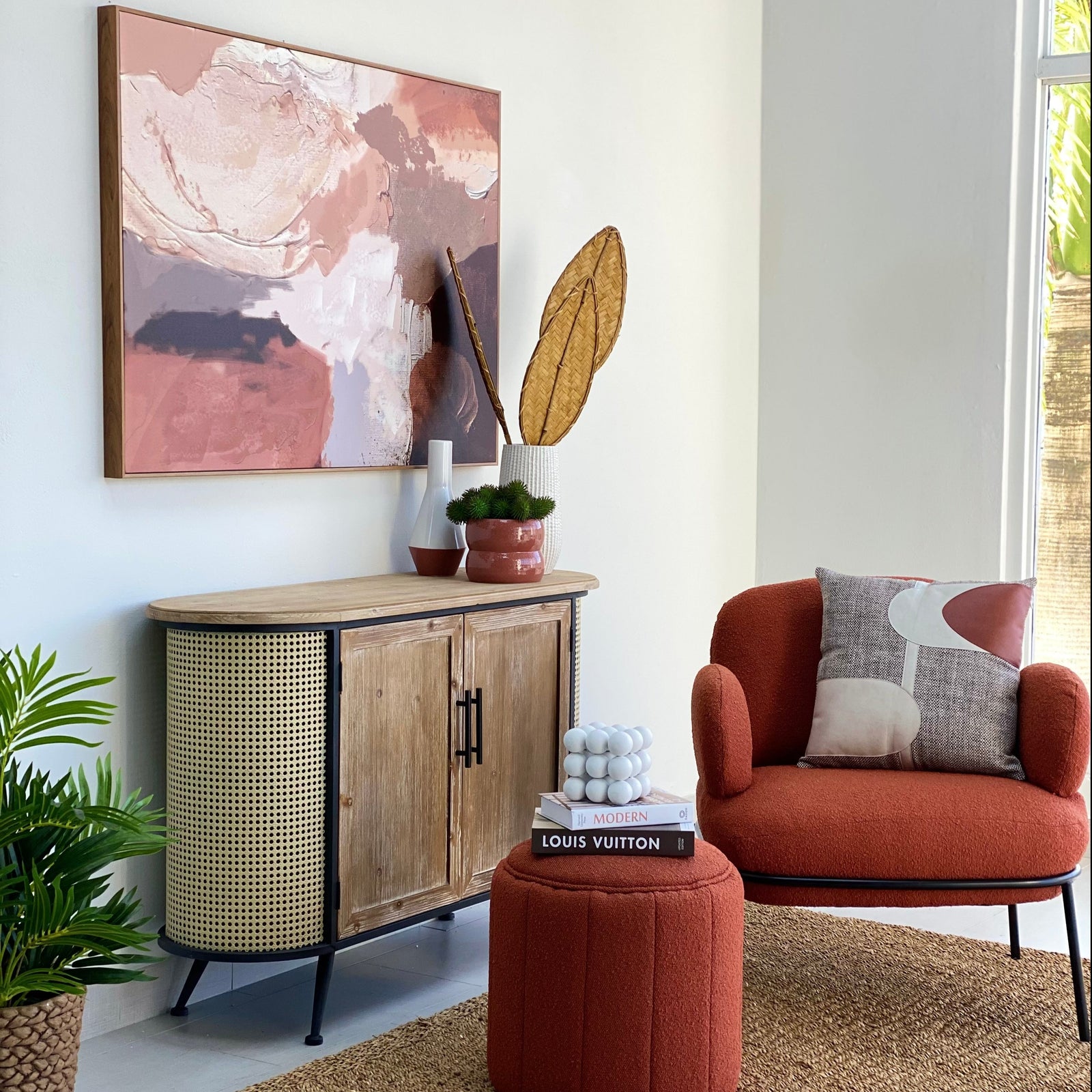 Berry Blush Framed Canvas Wall Art