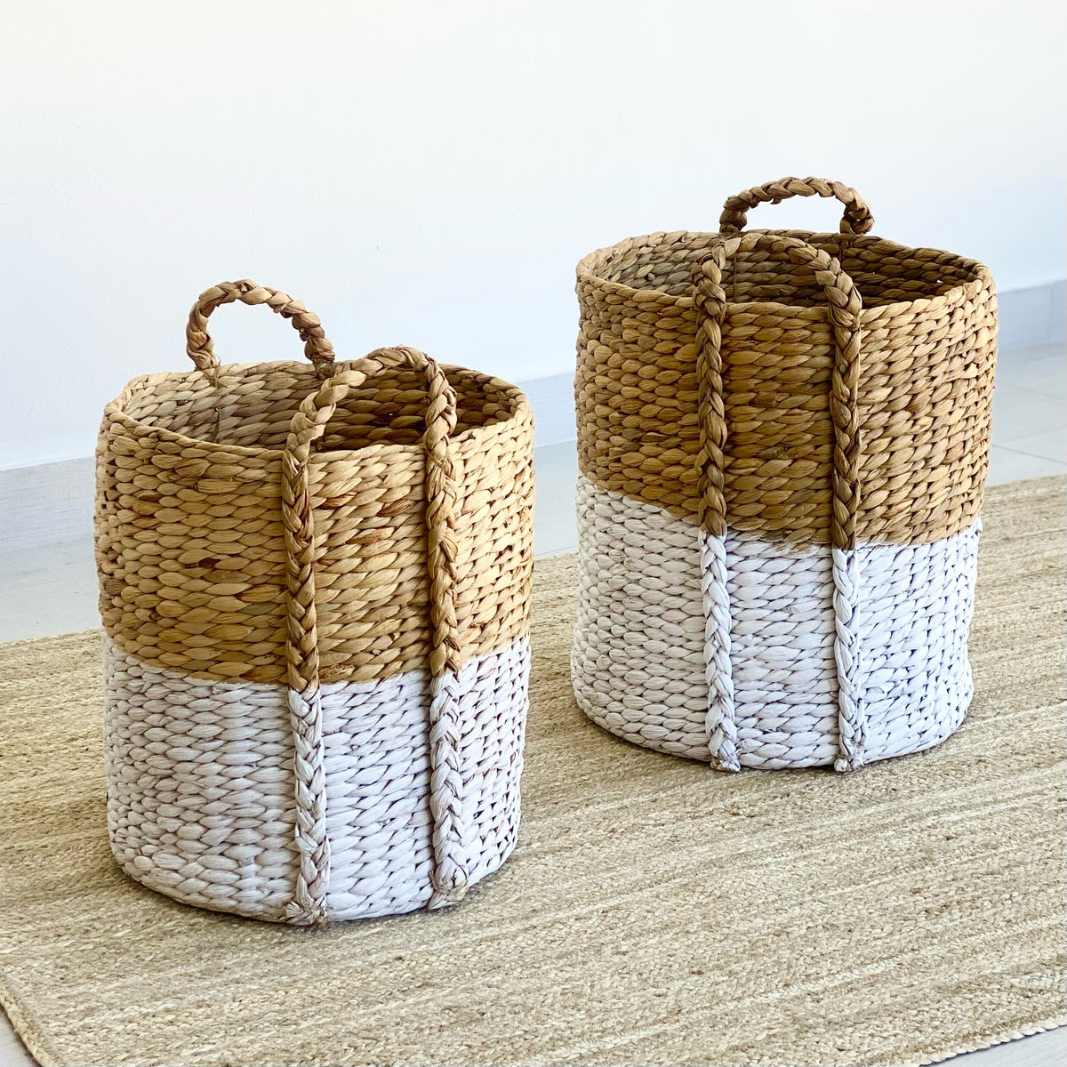 Handcrafted Water Hyacinth Basket Planter