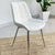 Beyond White Faux Leather Chair Silver Legs