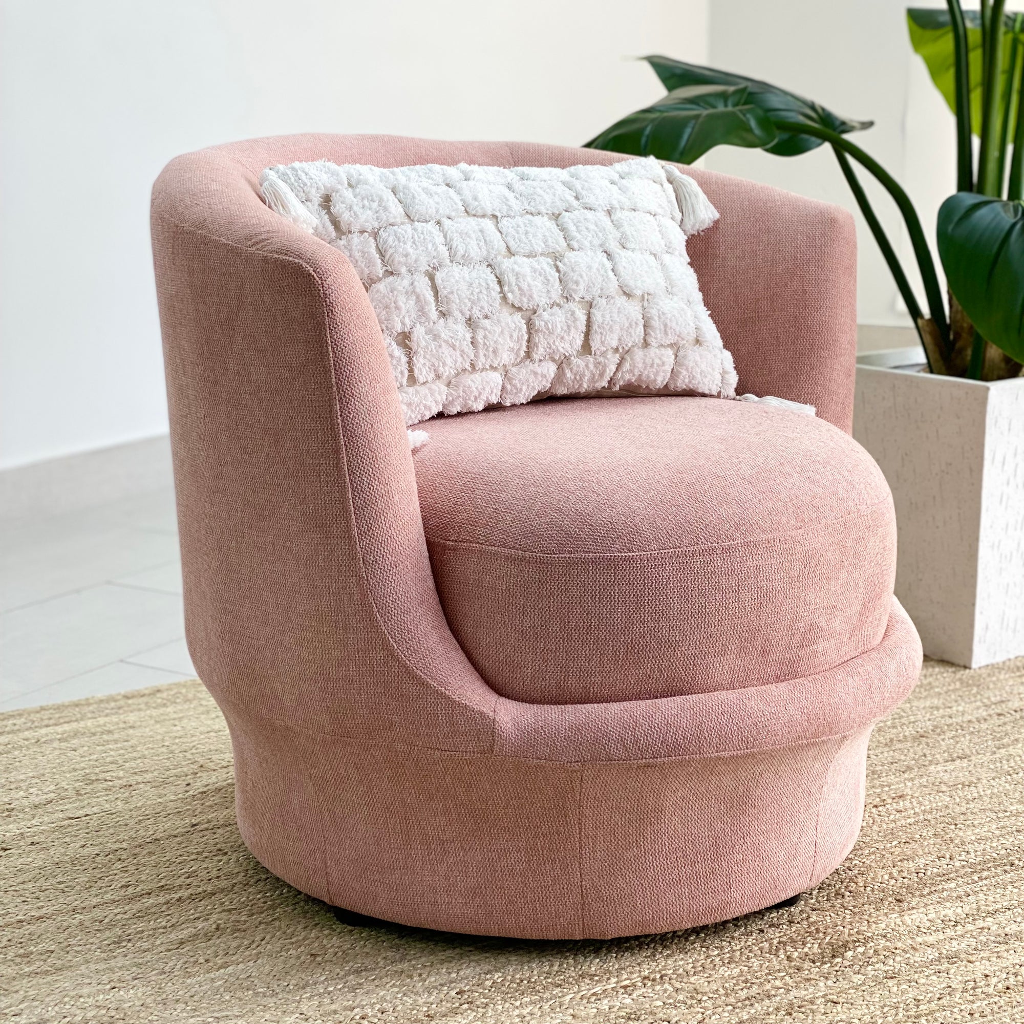 Cozy Round Pink Chair