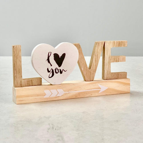 Love Wood Word Table Decor