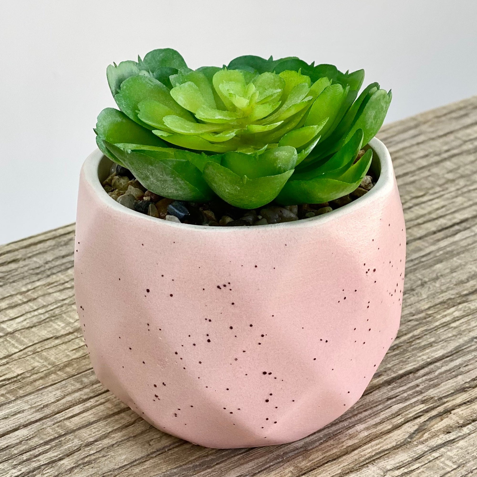 faux pink succulent Atlantis Potted Faux Green Succulent Pink Pot