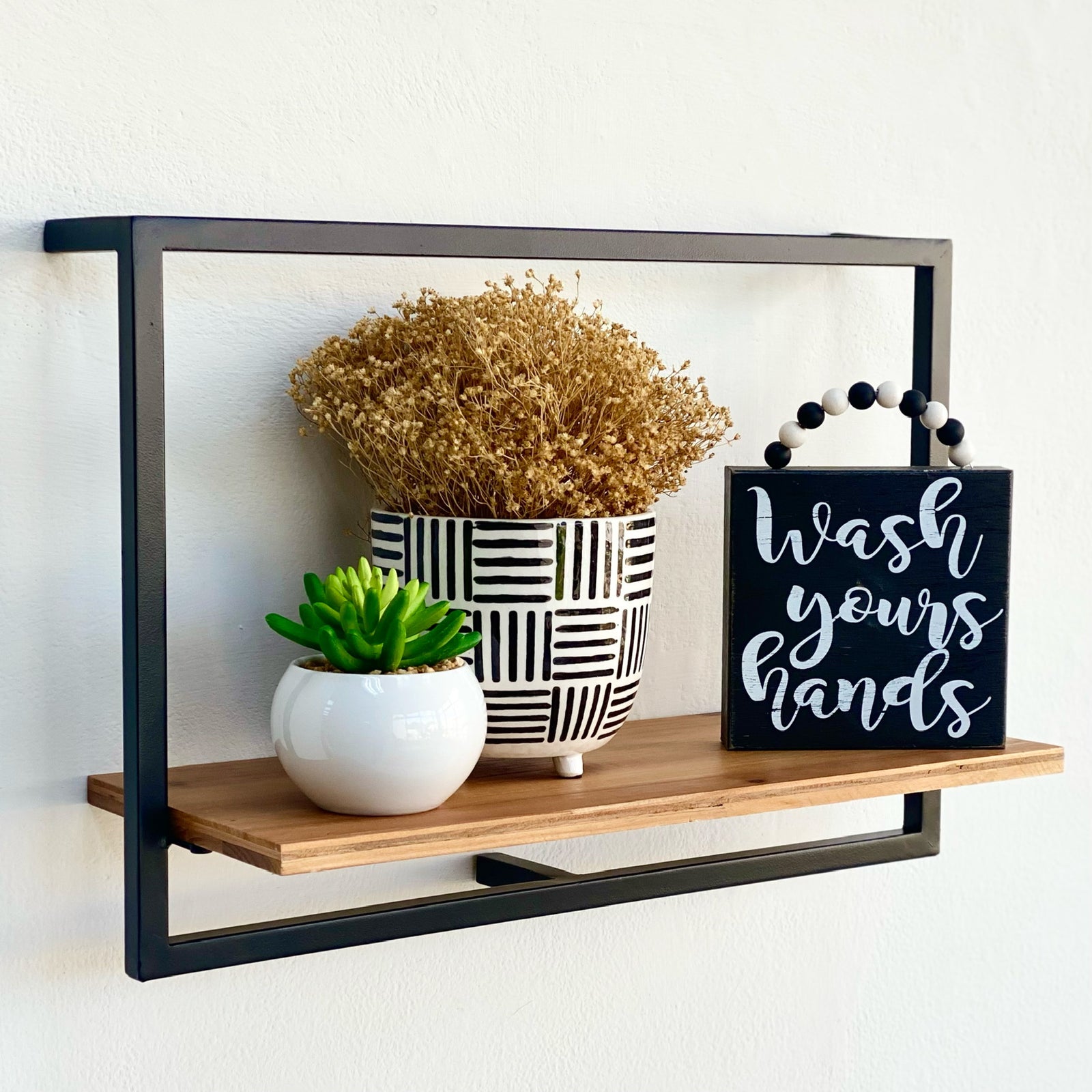 Shelfmate Metal & Wood Horizon Wall Shelf
