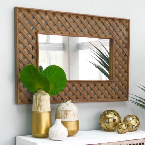 Eleonor Rustic Wall Wooden Mirror