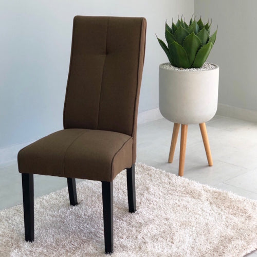 Teo Brown Padded Dining Chair