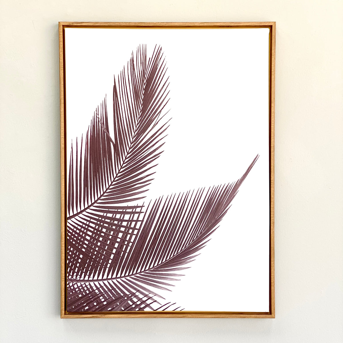 Framed Canvas Print Black Palm