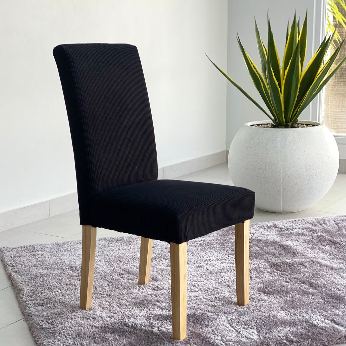 Upholstered Black Dining Chair