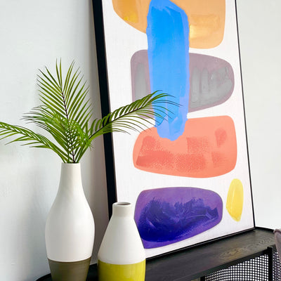 "Personalities" Black Frame Abstract Canvas