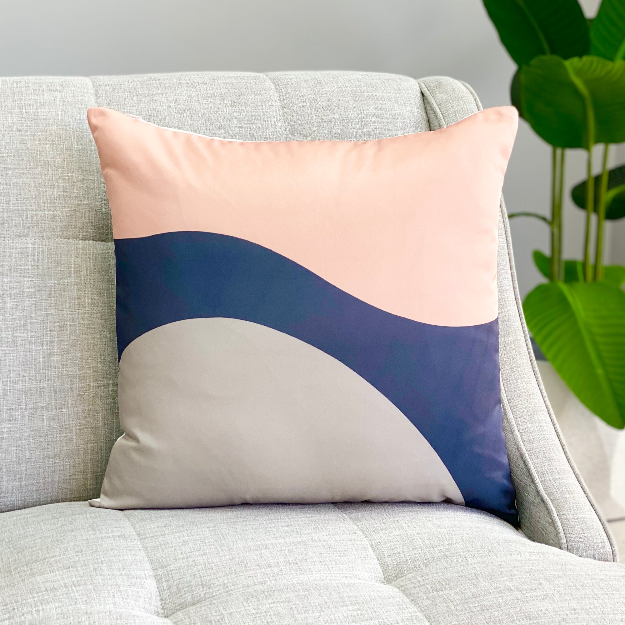 Double Blush Wave Pillow Decora Home - Main Image