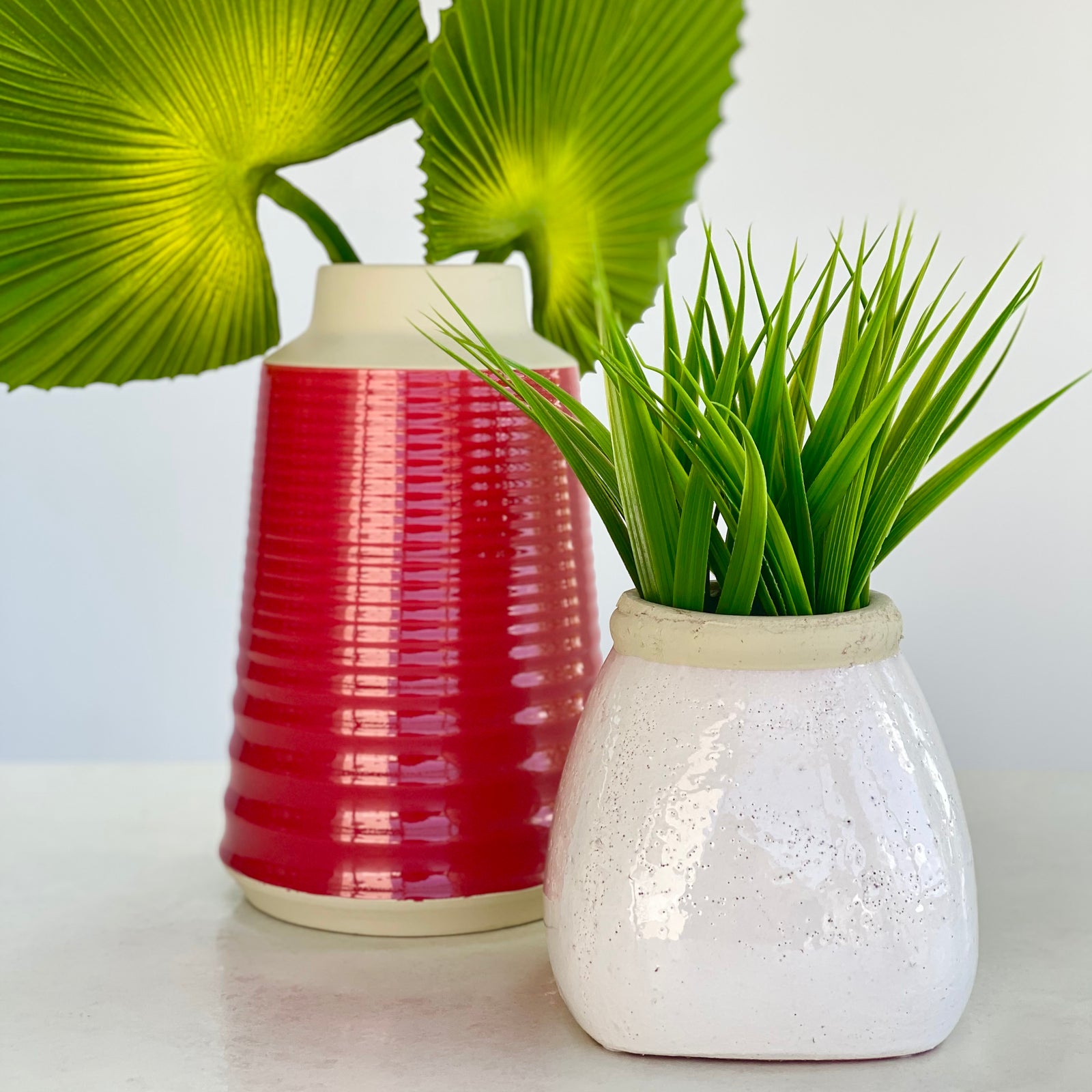 Tyrone White Cracked Vase