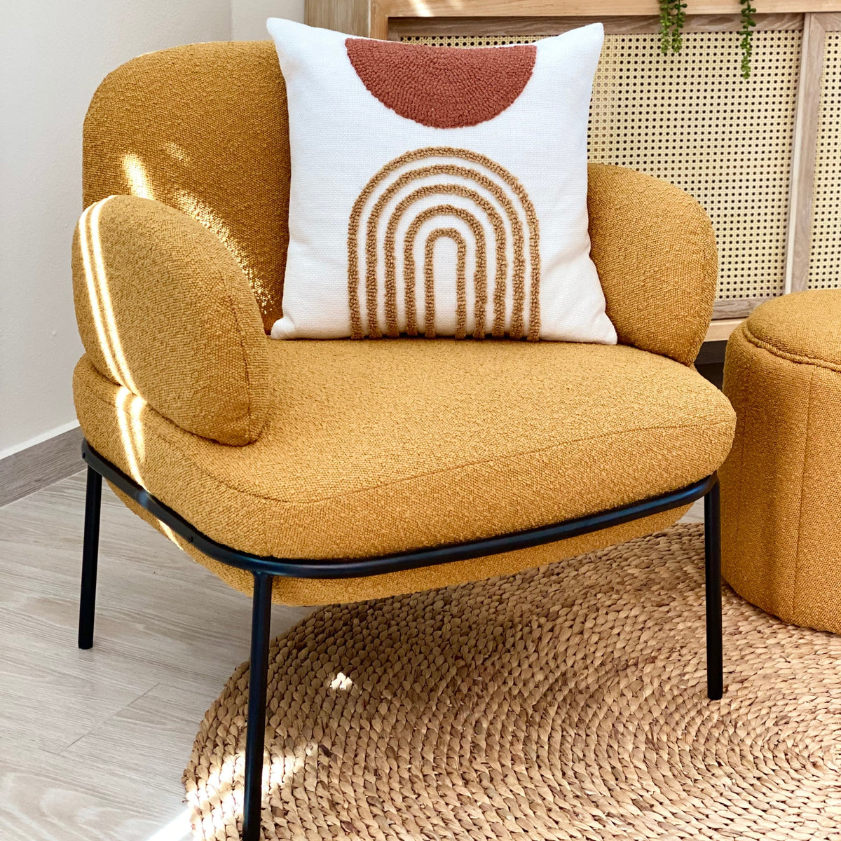Pillar Accent Chair Ocre Color