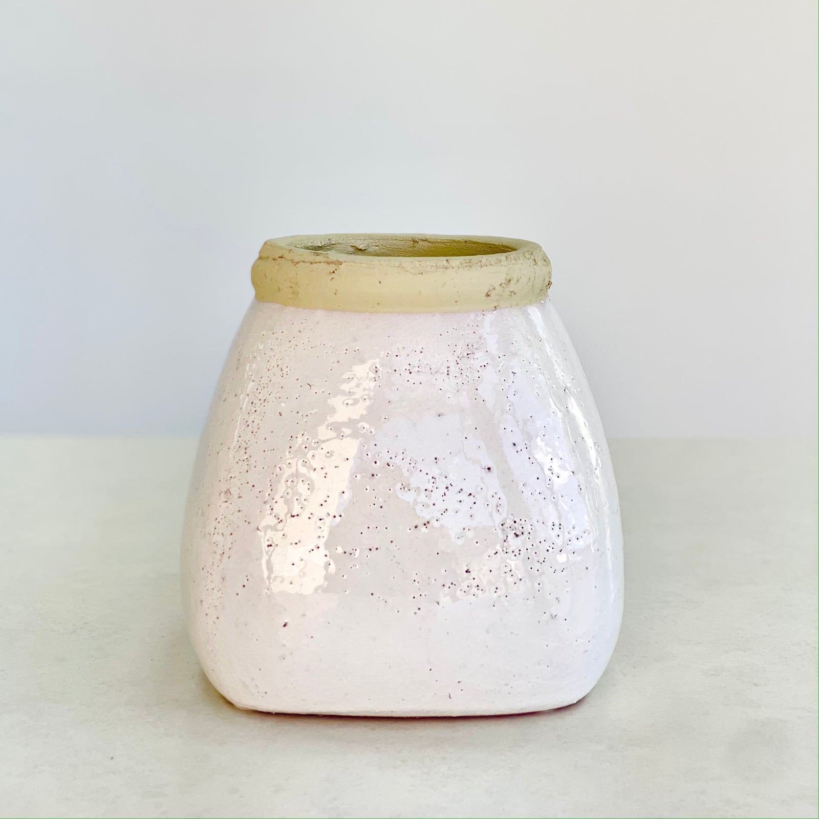 Tyrone White Cracked Vase