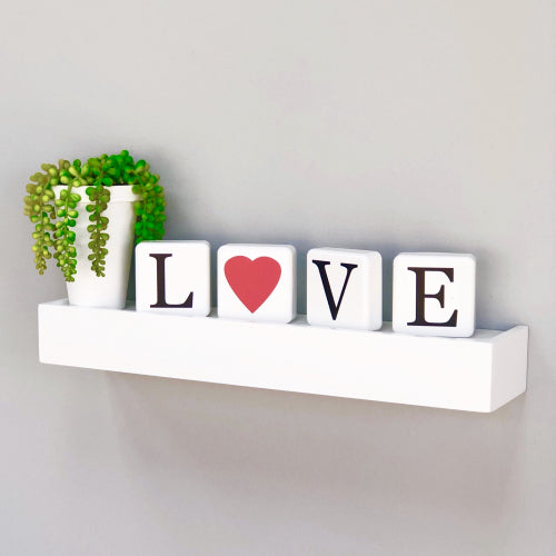 Metallic Love Square Table Art
