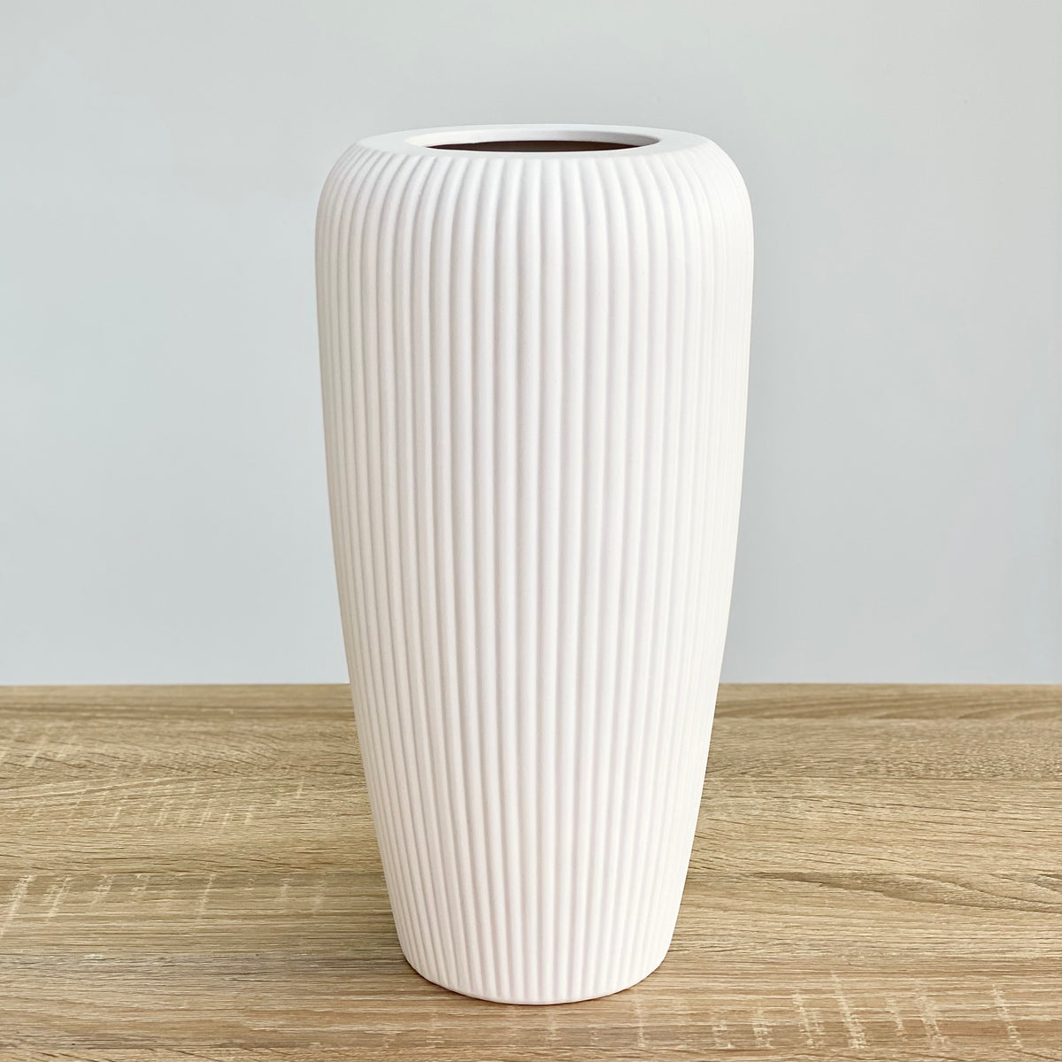 Tall White Ceramic Vase