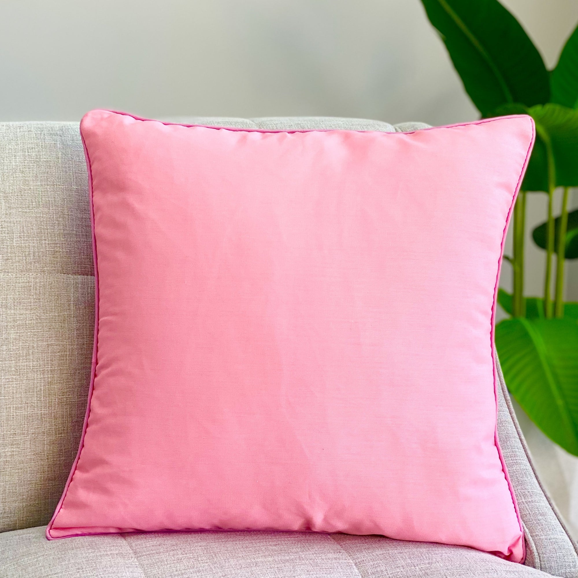 Bright Pink Square Pillow