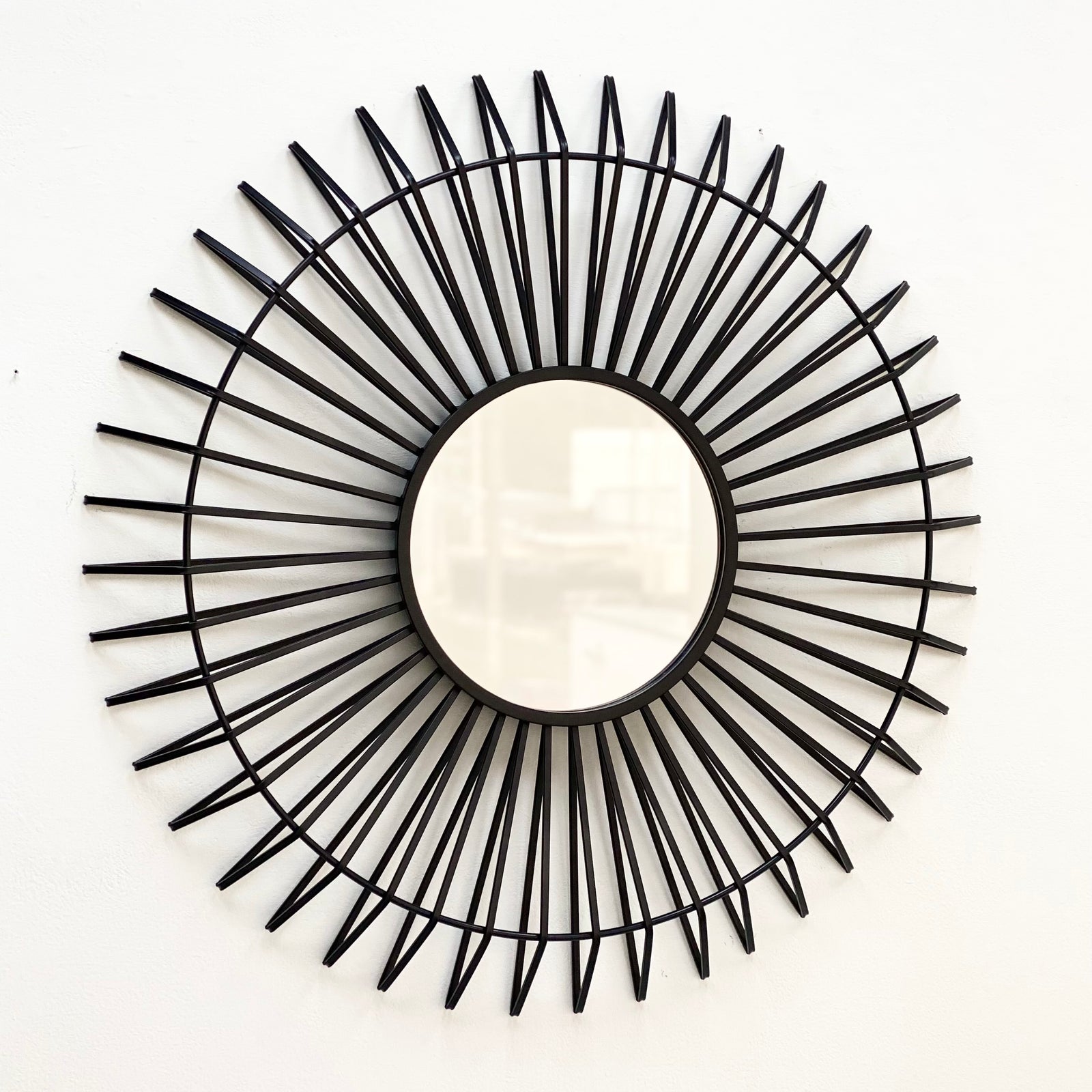 Shams Black Wall Round Mirror