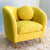 Curvy Velvet Yellow Chair