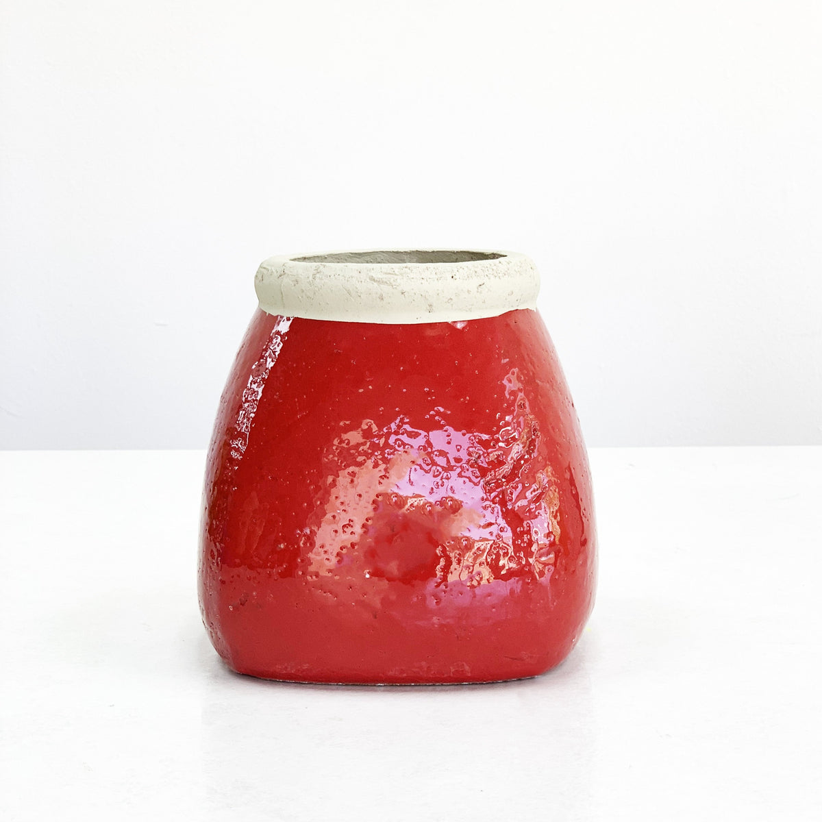 Tyrone Red Cracked Vase