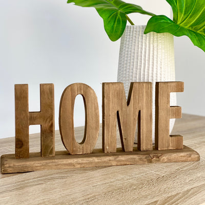 Wood Rectangle Home Sign