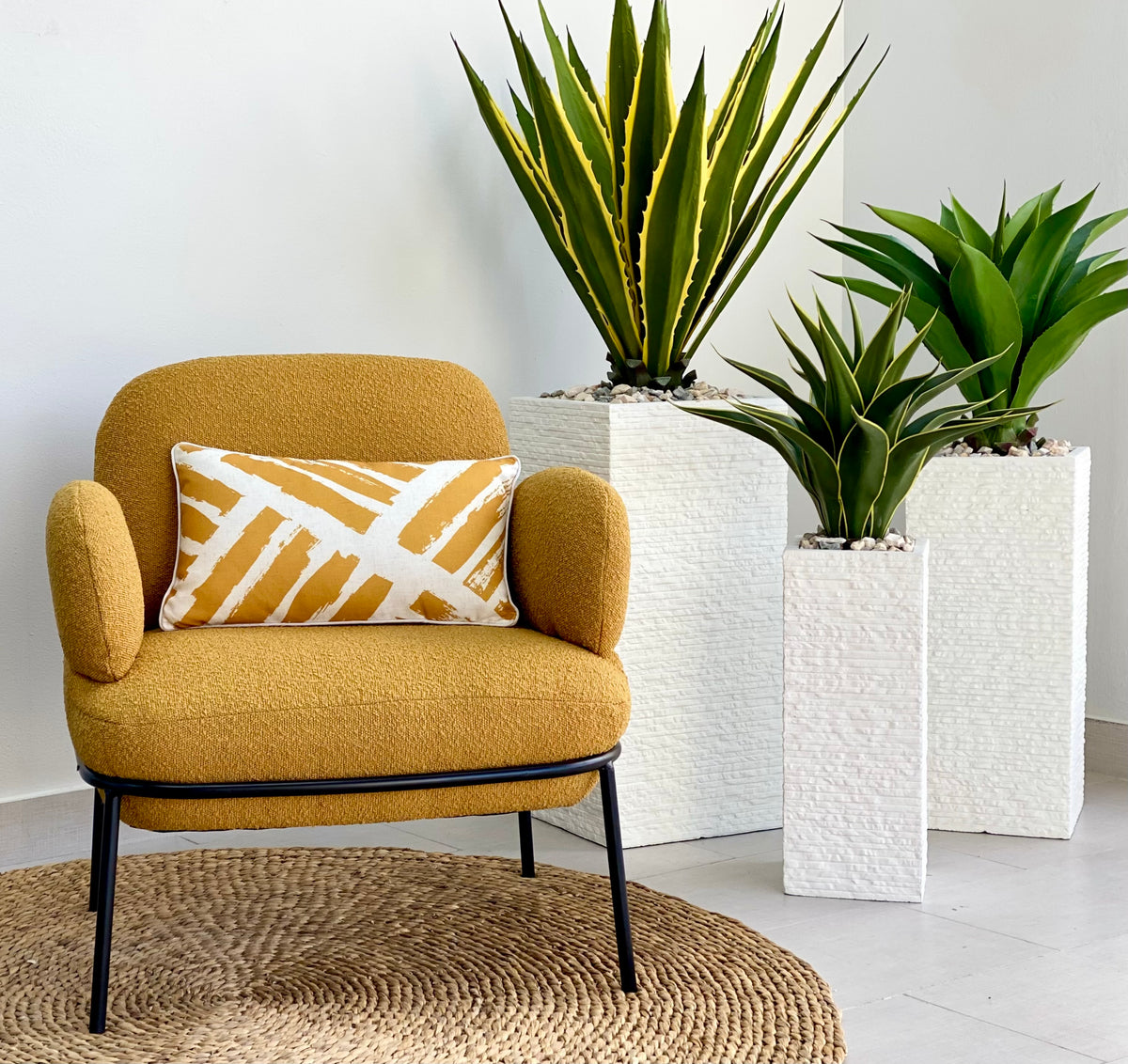 Bricks Square Fiber Clay Planter