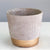 Golden Stripe Round Cement  Vase