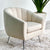 Arch Ivory Fabric Chair Silver Legs