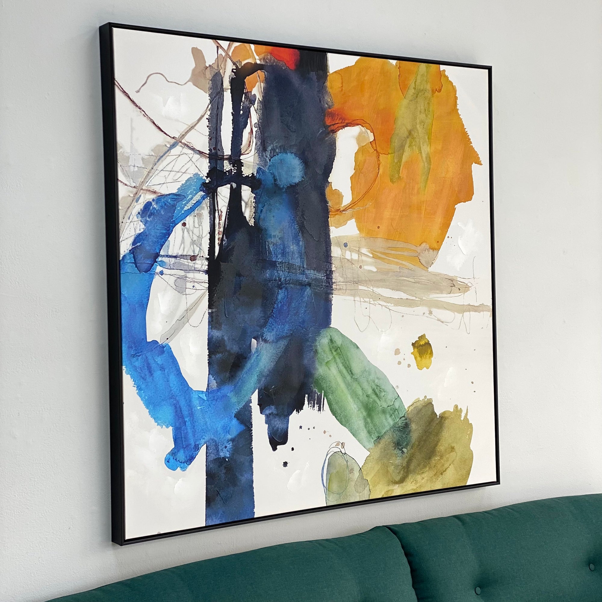 Colorful Explosion Hand Painted Framed Wall Art