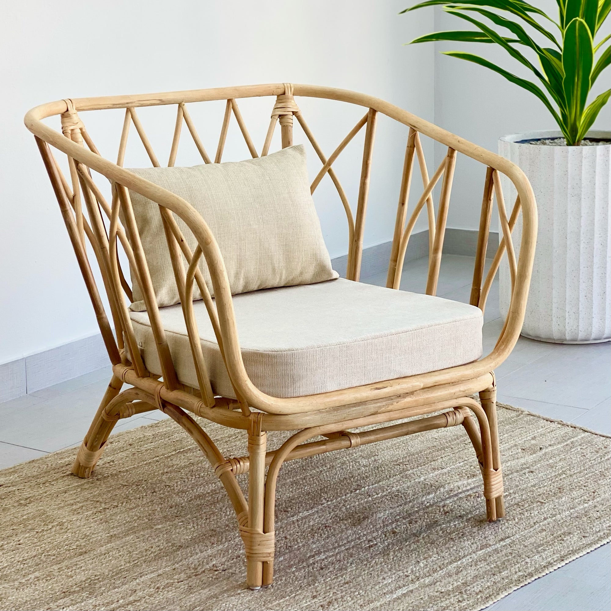 Rattan Majestic Accent Arm Chair