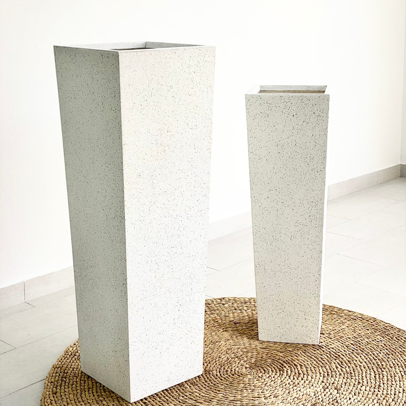 Column Fiber Clay Terrazzo Planter