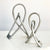 Metal Abstract Silver Decor Set of Two