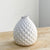 Ceramic Round Pear Shaped White Engraved Vase