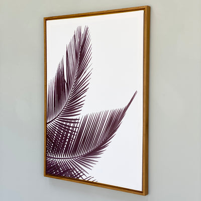 Framed Canvas Print Black Palm