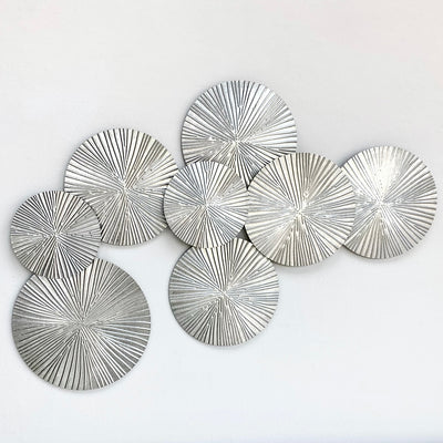 Multi Disc Silver Metal Wall Art
