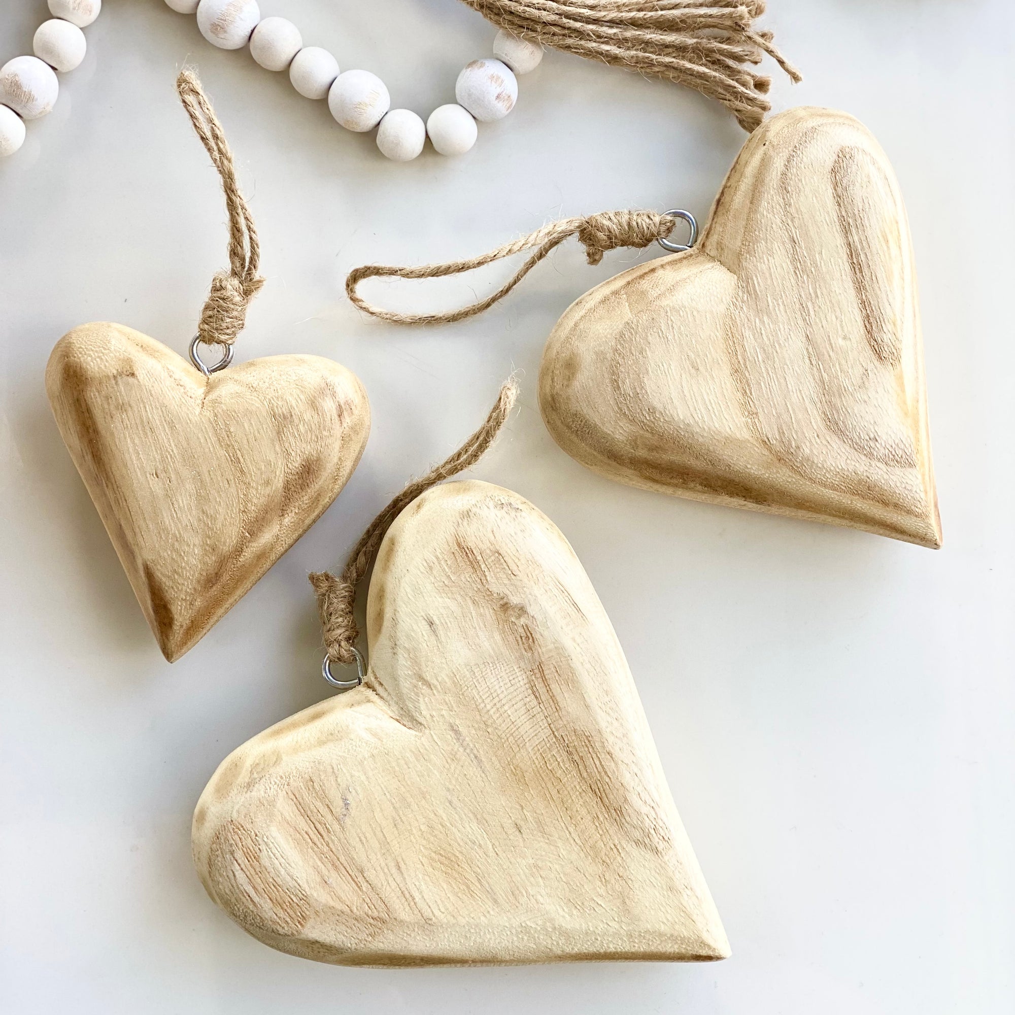 Wooden Heart Set of Three