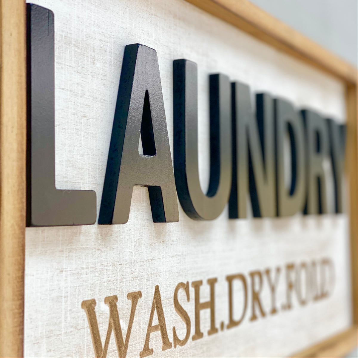 Laundry Bold Word Wooden Wall Art