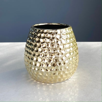 Hammered Golden Vase