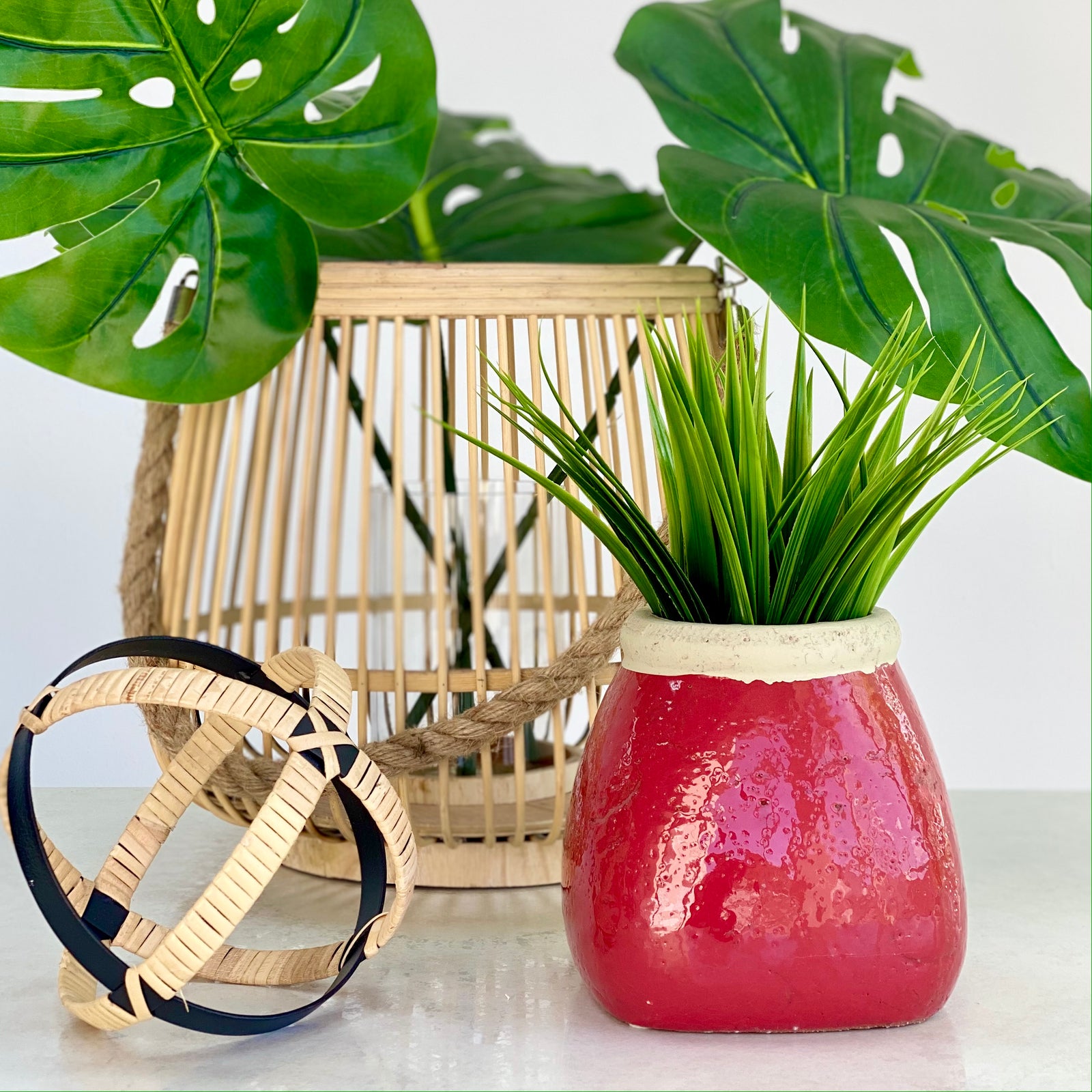 Tyrone Red Cracked Vase