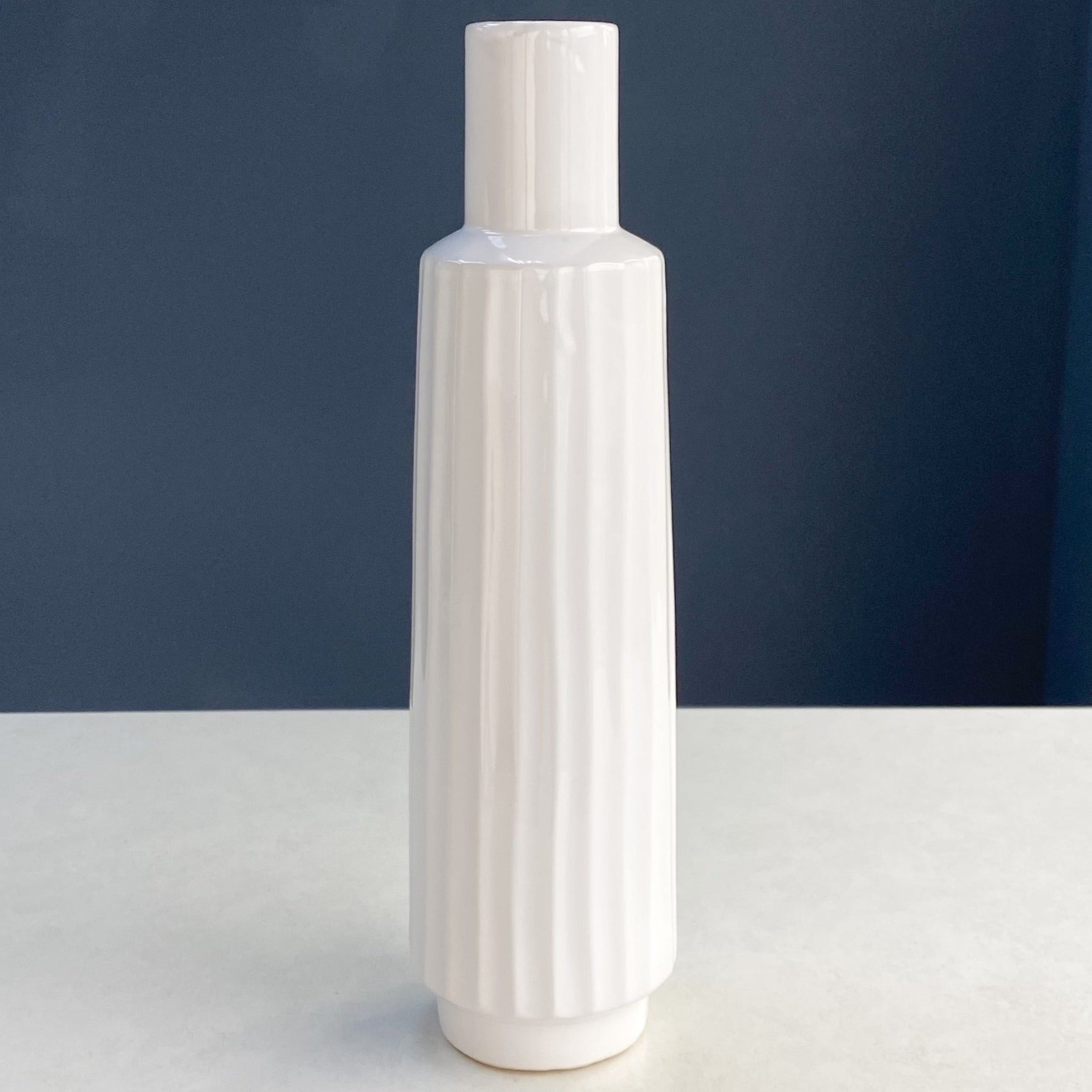Ceramic White Tall Vase