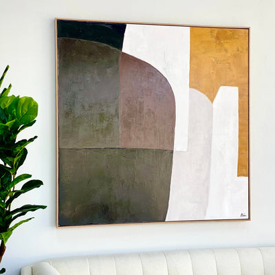 Abstract Shapes Hand Painted Wall Art