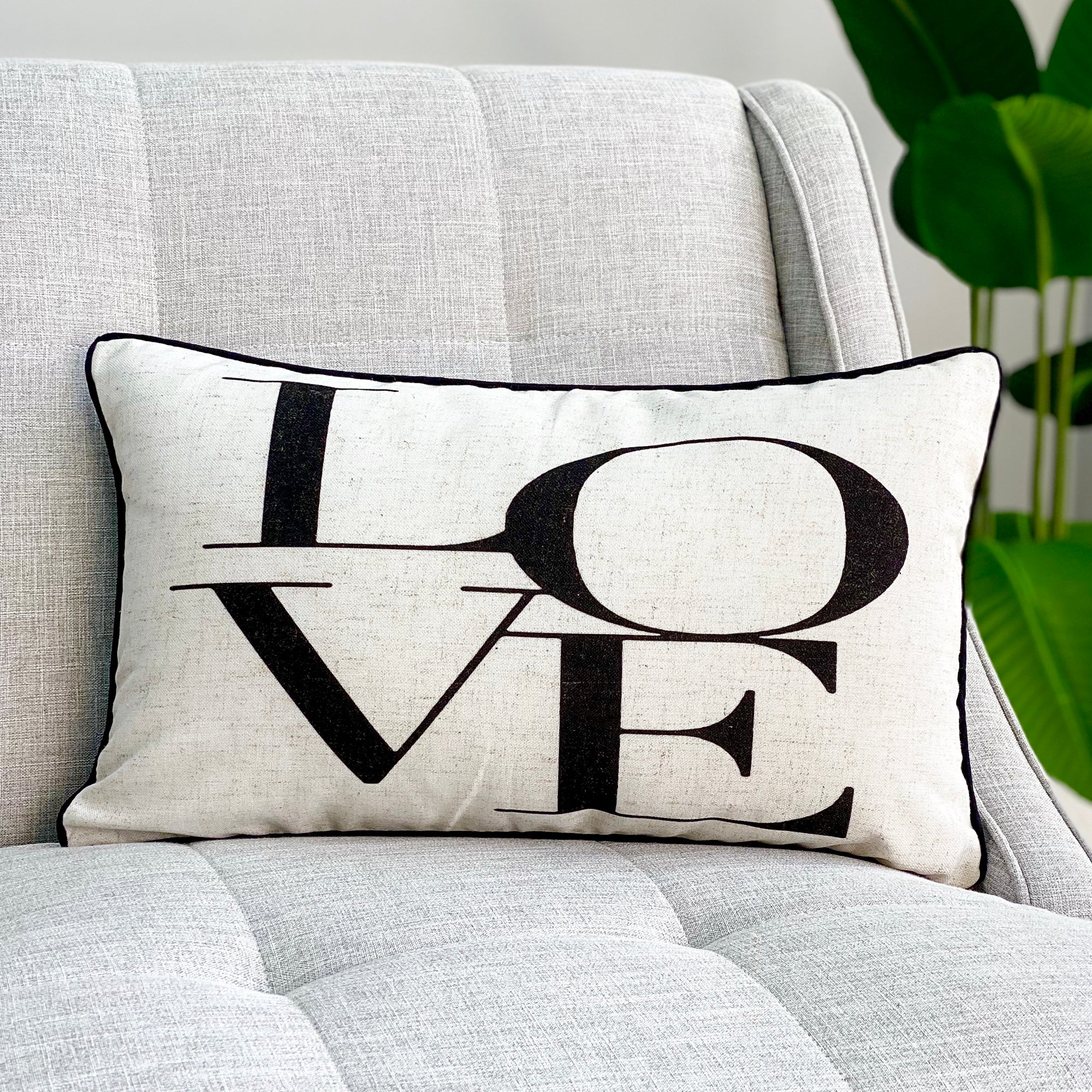 Black and White Love Pillow
