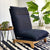 Reclining Lazy Chair Black Fabric