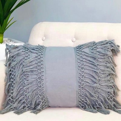 Gray Braids  Cozy Long Pillow