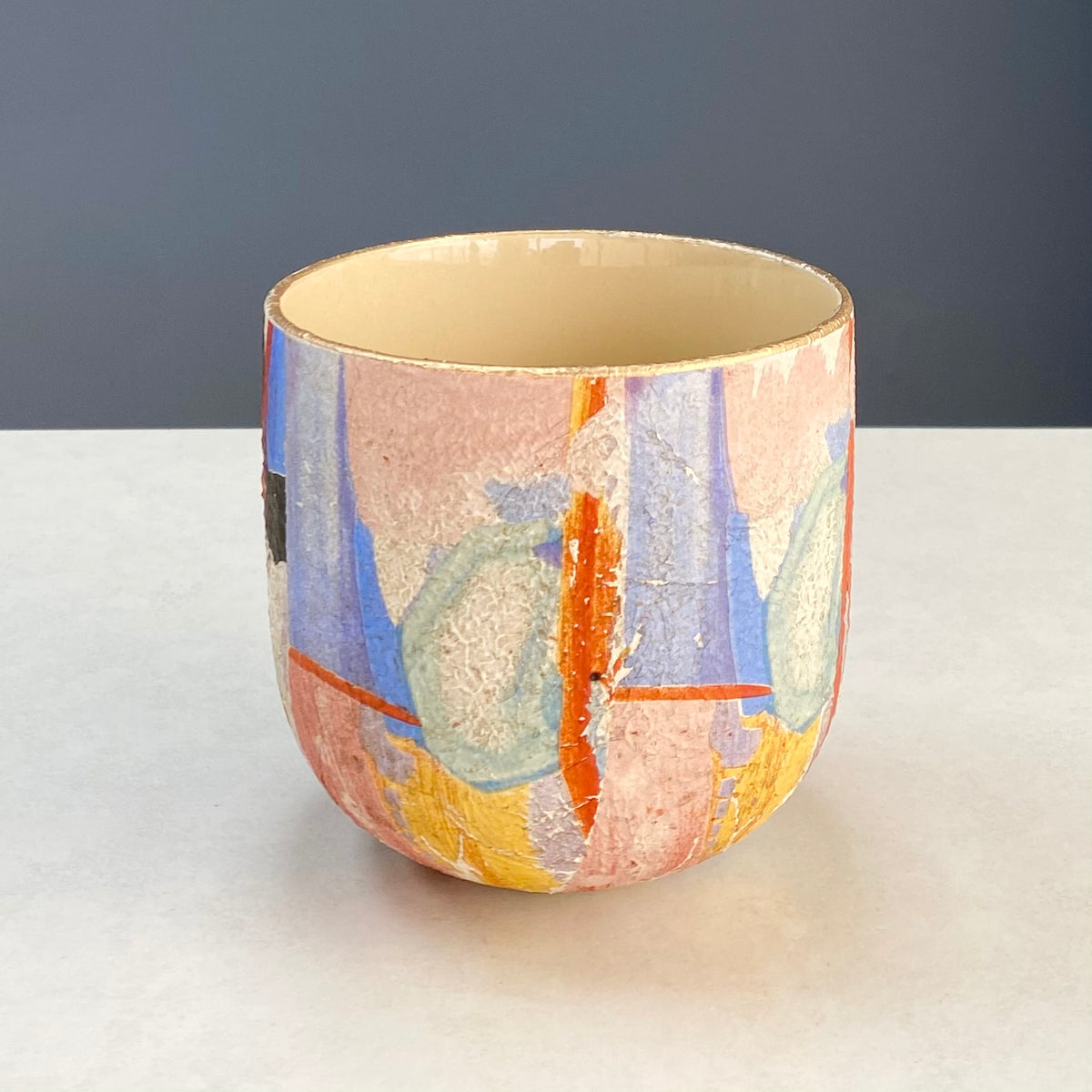 Colorful Abstract Ceramic Pot
