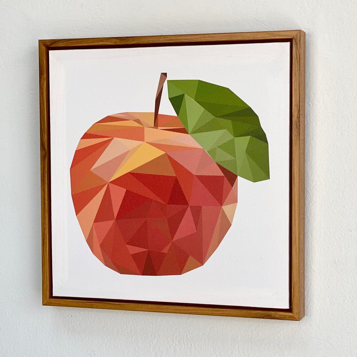 Crystal Apple Framed Canvas Print Wall Art