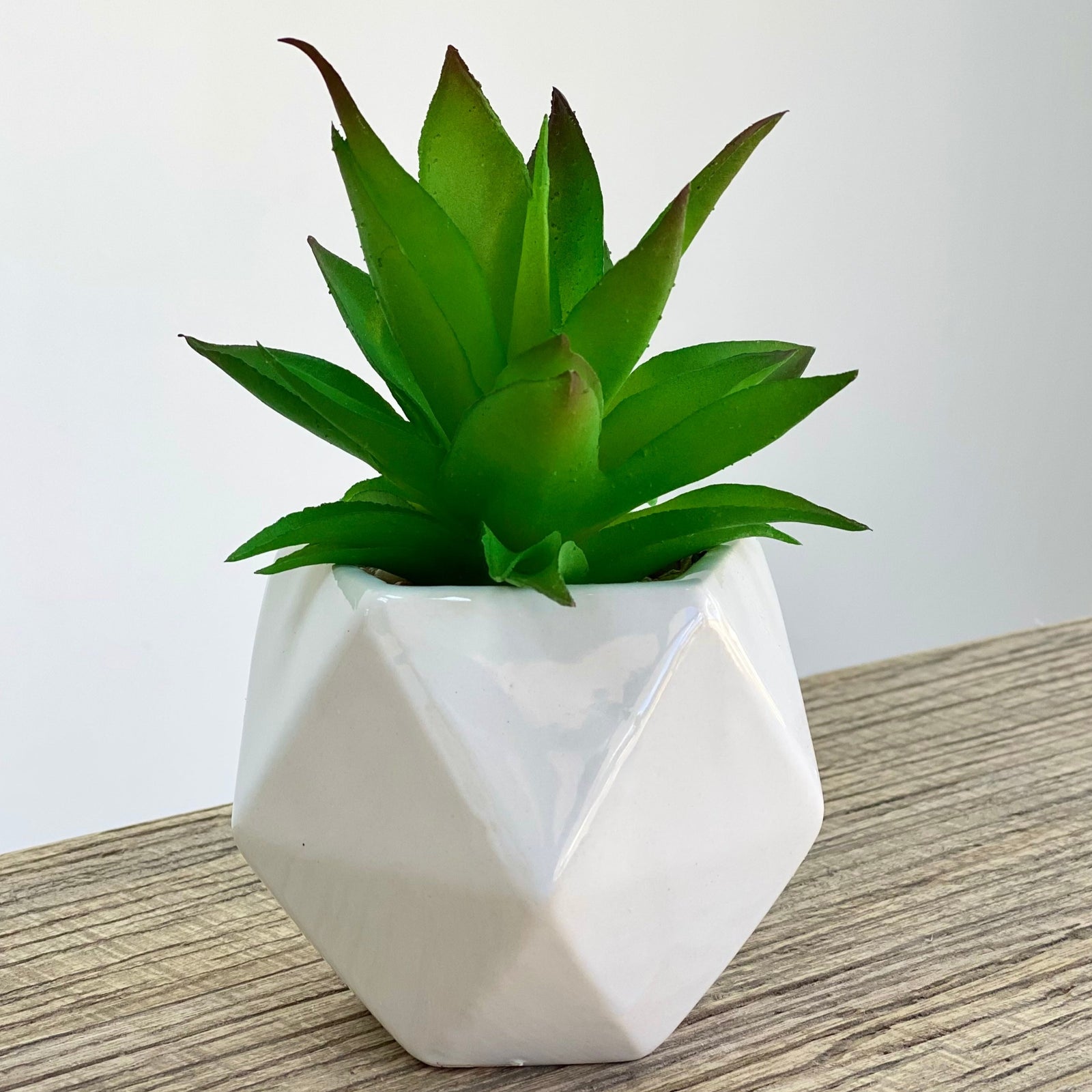 Potted Faux Pineapple Agave Green Succulent